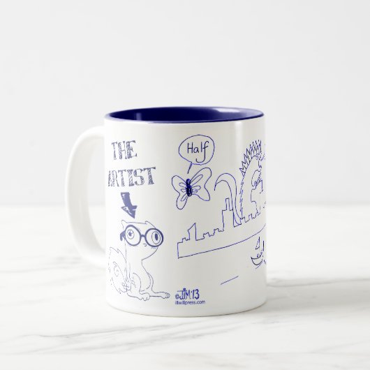 Pilz-E Grafik-Tasse Zweifarbige Tasse (Vorderseite Links)