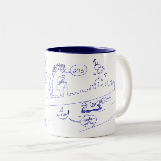 Pilz-E Grafik-Tasse Zweifarbige Tasse (VorderseiteRechts)