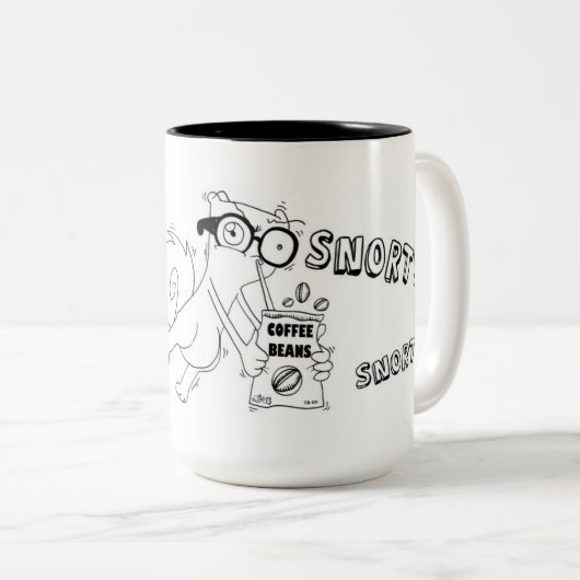 Pilz-E Kaffeesnort-Tasse Zweifarbige Tasse (VorderseiteRechts)