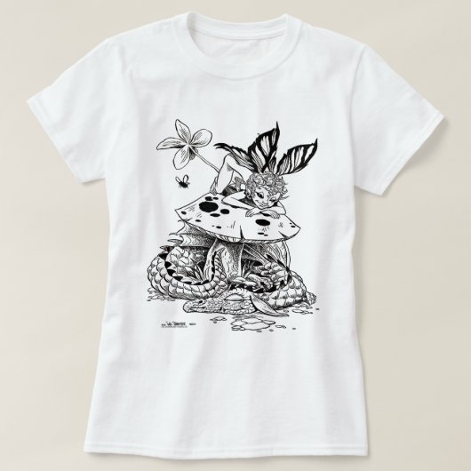 Pilz farie und Schlafendrachet-shirt T-Shirt (Design vorne)