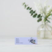 Pilz-Fee-Visitenkarte KRW blaue Mini Visitenkarte (Stehend Vorderseite)