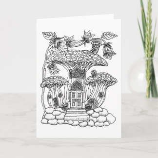 Pilz-feenhafte Haus-Farbe es sich freier Raum Karte