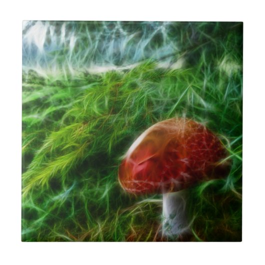 Pilz-Fraktal-Wald Fliese (Vorderseite)