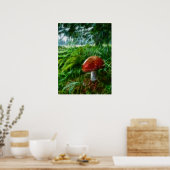 Pilz-Fraktal-Wald Poster (Küche)