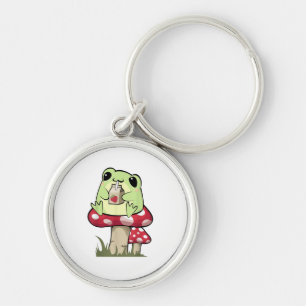 Pilz Frosch Goblincore Mykologie Kreativstil Schlüsselanhänger