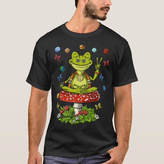 Pilz-Frosch-Meditation T-Shirt (Vorderseite)