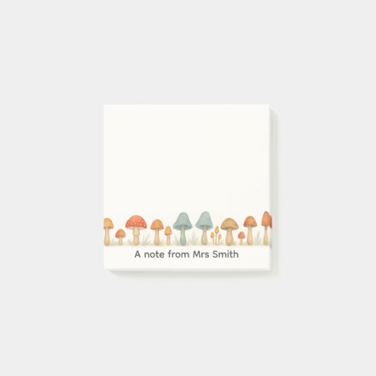 Pilz Fungi ein Hinweis von Lehrer Post-it Klebezettel (Vorderseite)