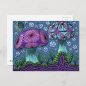 Pilz-Galaxie-Postkarte Postkarte (Vorne/Hinten)