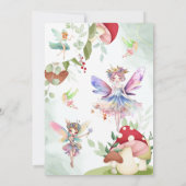 Pilz Geburtstag Feenwald Aquarell Einladung (Rückseite)