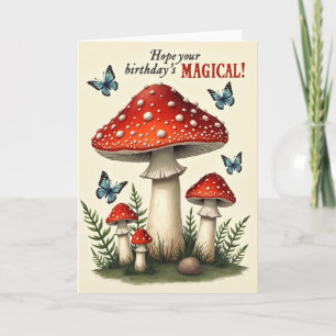 Pilz-Geburtstagsszene-Karte Karte