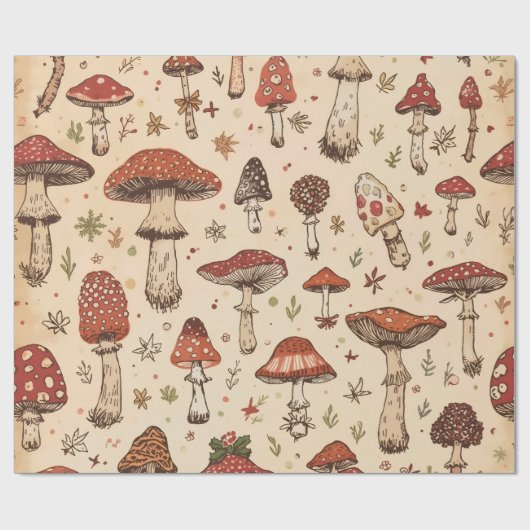 Pilz Geschenkpapier (Flach)