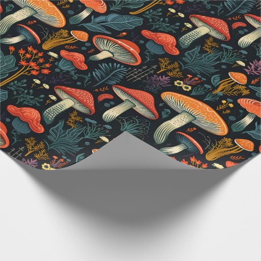 Pilz Goblincore Pilze Wald Natur Pilz Geschenkpapier (Ecke)