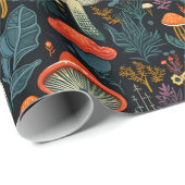 Pilz Goblincore Pilze Wald Natur Pilz Geschenkpapier (Rolleneckpunkt)