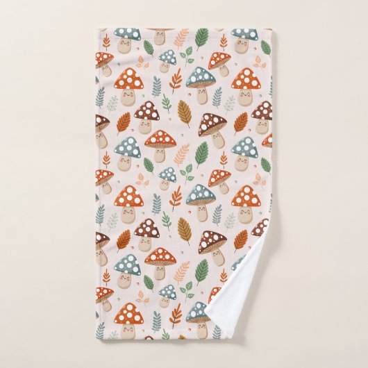 Pilz, Herbstblätterung, Naturschutz Badhandtuch Set (Handtuch)