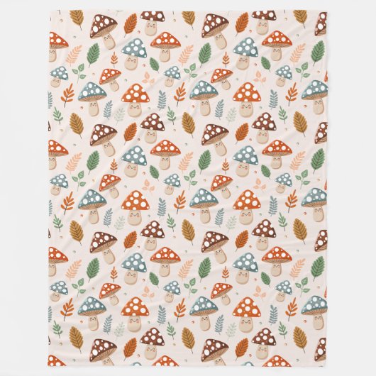 Pilz, Herbstblätterung, Naturschutz Fleecedecke (Vorderseite)