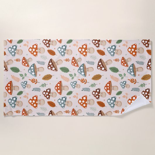 Pilz, Herbstblätterung, Naturschutz Strandtuch (Vorderseite)