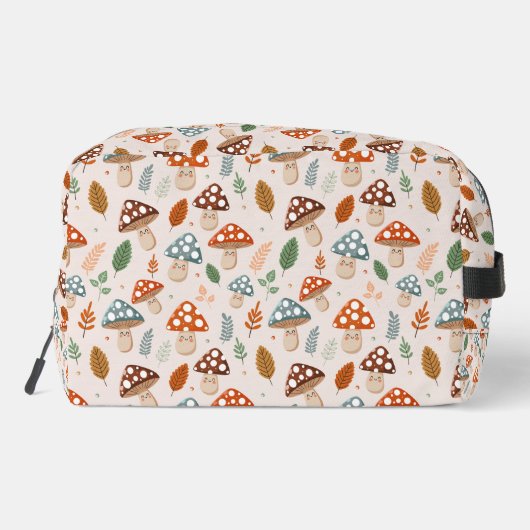 Pilz, Herbstblätterung, Naturschutz Waschbeutel (Rückseite)