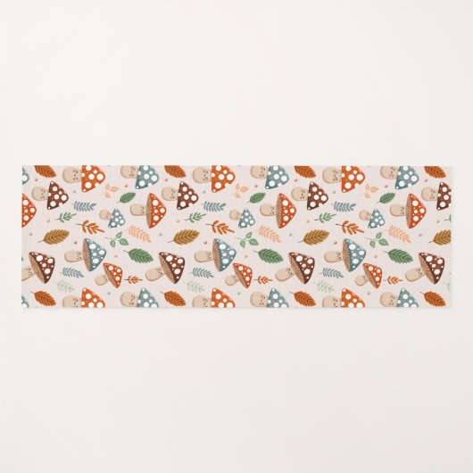 Pilz, Herbstblätterung, Naturschutz Yogamatte (Vorderseite (Horizontal))