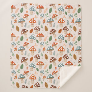Pilz, Herbstlaub, Naturmuster Sherpadecke