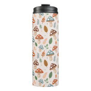 Pilz, Herbstlaub, Naturmuster  Thermosbecher
