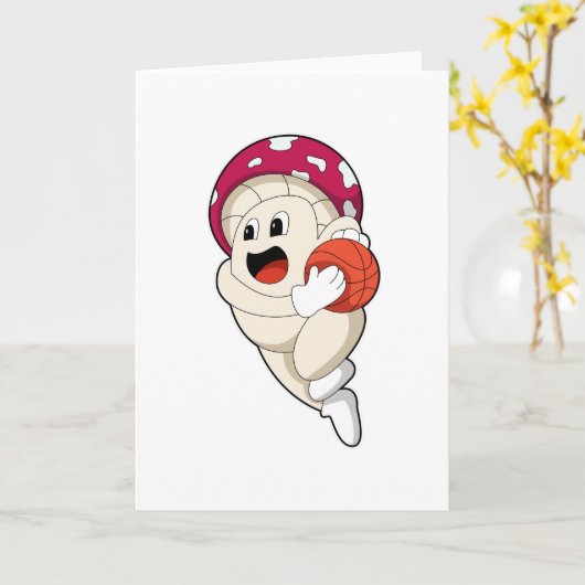 Pilz im Basketballsport Karte (Gelbe Blume)