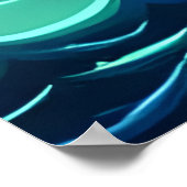 Pilz im Meer | AI Art Poster (Ecke)