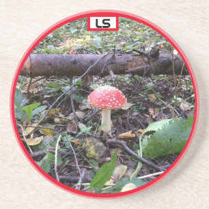 Pilz im Wald LS Sandstein Untersetzer