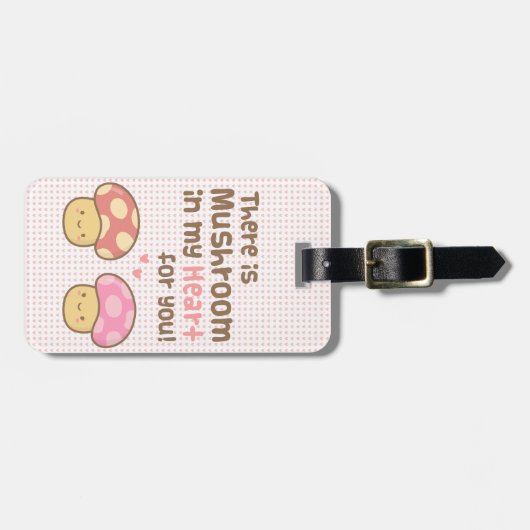 Pilz in meinem Herzen für Sie Niedliche Valentinpu Gepäckanhänger (Vorderseite horizontal)