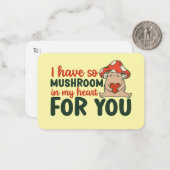 Pilz in meinem Herzen lustige Puppe Niedlichen Val Mitteilungskarte (Vorderseite/Rückseite Beispiel)