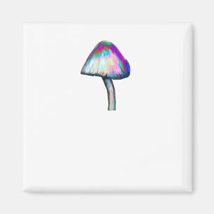 Pilz in weißen Trippy-Psychedelic-Farben Magnet