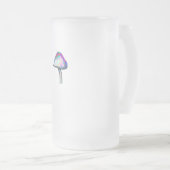 Pilz in weißen Trippy-Psychedelic-Farben Mattglas Bierglas (VorderseiteRechts)