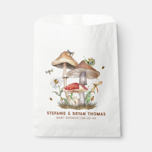 Pilz- & Insektendusche Baby Duschbeutel | Woodlan Geschenktütchen (Vorderseite)