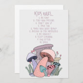 Pilz-Jäger-Pilz- und Kinderregulierung Einladung (Vorne/Hinten)