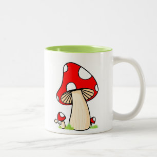 Pilz-Kaffee-Tasse Zweifarbige Tasse