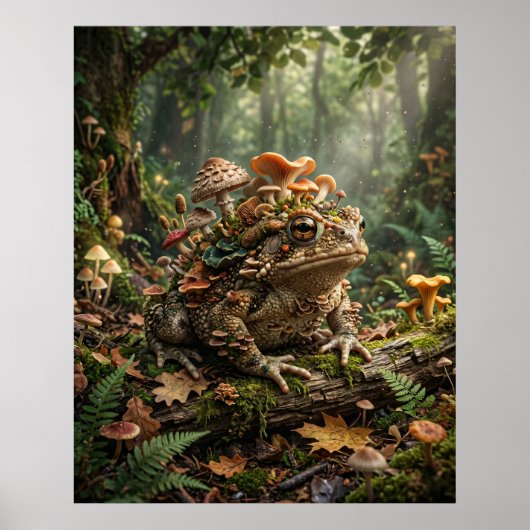 Pilz Krötenwald Leuchten Poster (Vorne)