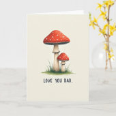 Pilz Liebe dich Papa Karte (Gelbe Blume)