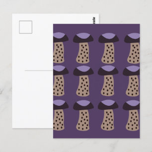 Pilz Lila Pilz Postkarte