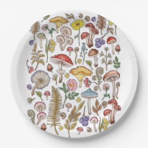 Pilz, Magisches Pilz, Naturschaum Pappteller