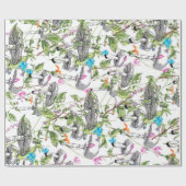 Pilz mit Blumen Geschenkpapier (Flach)