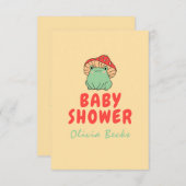 Pilz mit Frog Baby Dusche Begleitkarte (Vorne/Hinten)