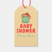 Pilz mit Frog Baby Dusche Geschenkanhänger (Vorderseite)