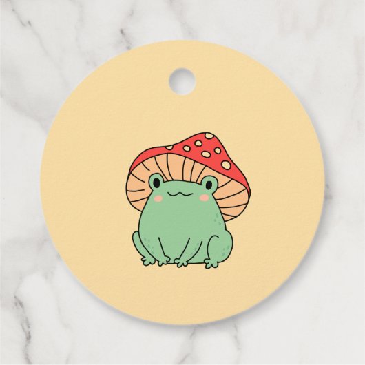 Pilz mit Frog Baby Dusche Geschenkanhänger (Rückseite)