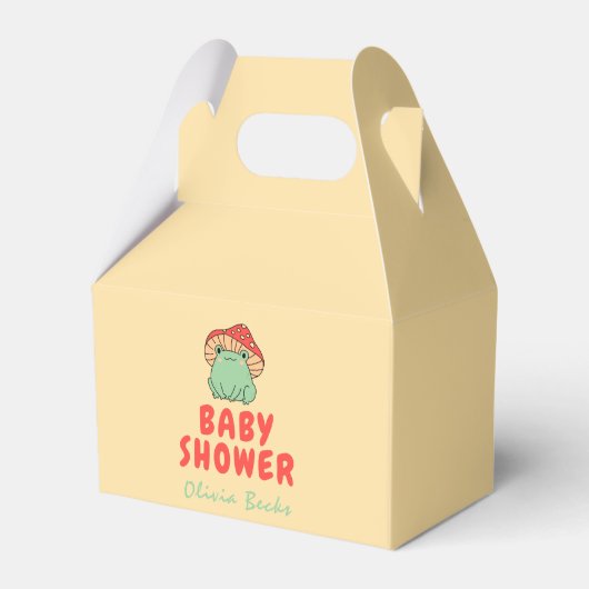 Pilz mit Frog Baby Dusche Geschenkschachtel (Vorderseite)