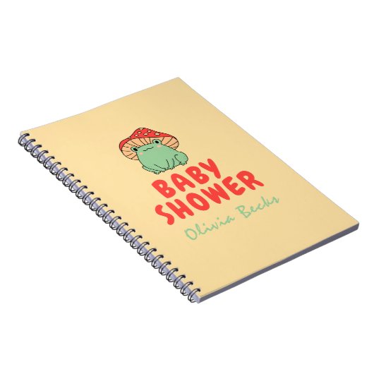 Pilz mit Frog Baby Dusche Notizblock (Rechte Seite)