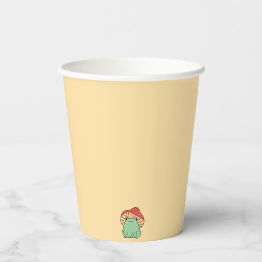 Pilz mit Frog Baby Dusche Pappbecher (Rückseite)