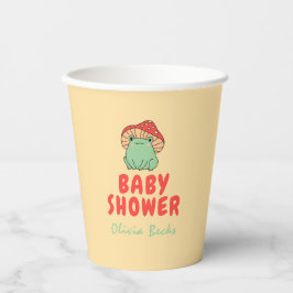 Pilz mit Frog Baby Dusche Pappbecher