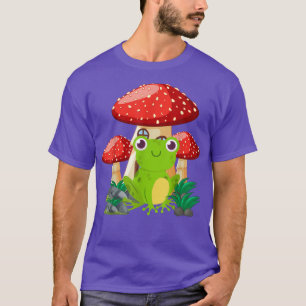 Pilz mit Niedlichem Frosch-Cotgagecore-Ästhetik Te T-Shirt