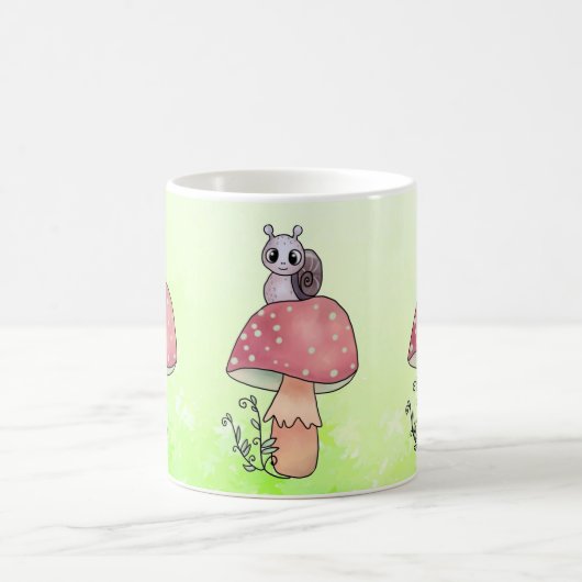 Pilz mit Schnecke Kaffeetasse (Mittel)