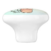 Pilz mit Schnecke Keramikknauf (Seitenansicht)