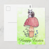 Pilz mit Schnecke Postkarte (Vorne/Hinten)
